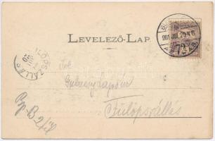 1901 Galánta, vasútállomás vasutasokkal. Kővári fényképész / railway station with railwaymen