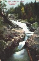 1926 Tátra, Magas-Tátra, Vysoké Tatry; Tarpatak alsó vízesése. Cattarino S. utóda Földes Samu kiadása 224. sz. / Kolbach, unterer Wasserfall / waterfall (Rb)