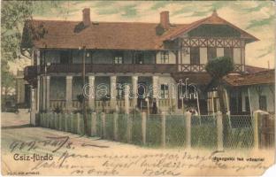 1902 Csíz, Csízfürdő, Kúpele Cíz; Igazgatói lak udvarral. Fogel Mór kiadása / directorates apartment and courtyard (EM)