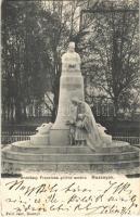 1907 Rozsnyó, Roznava; Andrássy Franciska grófné szobra. Falvi Jenő kiadása / statue (EK)