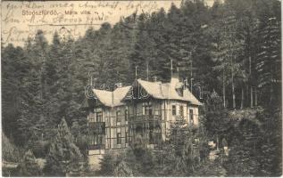 1911 Stószfürdő, Stoósz-fürdő, Kúpele Stós; Mária villa. Wlaszlovits Gusztáv kiadása / villa