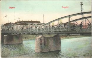 1909 Ungvár, Uzshorod, Uzhhorod, Uzhorod; Nagy híd / bridge (fl)