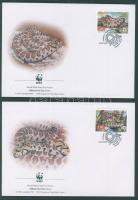 WWF European ratsnake set 4 FDC-s WWF Leopárdsikló sor 4 FDC WWF Leopardnatter Satz 4 FDC