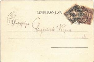 1902 Keszthely, Balaton-part, evezős csónak. Kampmann H. kiadása (EK)