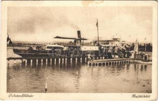 1926 Balatonföldvár, Hajókikötő, HELKA gőzhajó (fl)