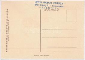 A vezető páros! Triple Shell olaj és Golden Shell olaj. Shell Kőolaj Részvénytársaság reklámlapja. N...