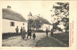 Felsőmihályfalva, Gornji Mihaljevec, Gornji Mihalovec; utca, elemi népiskola / street, school (fl)