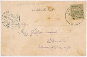 1905 Nagyberezna, Velykyi Bereznyi, Velky Berezny; Izraelita imaház és állami iskola, Fő utca, zsina...