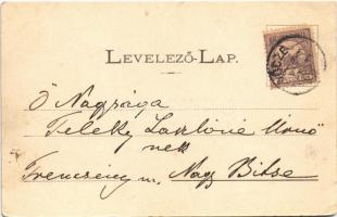 1901 Nagyrőce, Gross-Rauschenbach, Velká Revúca; Városház tér, pályaudvar, vasútállomás. Büchler Bél...