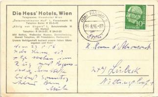 1956 Wien, Die Hess' Hotels: Österreichischer Hof König von Ungarn. In Wien wohnt man am besten...