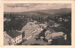 1916 Nyitrabánya, Krickerhau, Handlová; utca, fényképész és borbély üzlete / street, barber and photographer shops (EK)