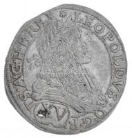 Ausztrtia 1676. 15kr Ag "I. Lipót" Bécs (5,78g) T:2 ly. / Austria 1676. 15 Kreuzer Ag "Leopold I" Vienna (5,78g) C:XF hole  Krause KM# 1170