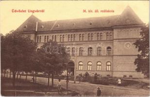 Ungvár, Uzshorod, Uzhhorod, Uzhorod; M. kir. állami reáliskola. W.L: 383. / school