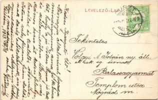 1913 Huszt, Chust, Khust; Fő tér és várrom, Hartstein J. üzlete / main square, castle ruins, shop