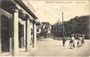 1911 Tarcsa, Tarcsafürdő, Bad Tatzmannsdorf; Lesehalle, Wetteranzeige / Olvasóterem, időjárásjelző. Hönigmann Jakab / reading hall, weather indicator (EK)