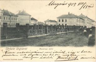 1903 Ungvár, Uzshorod, Uzhhorod, Uzhorod; Kaszárnya épület. Feuerlicht Testvérek kiadása / k.u.k. military barracks