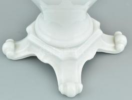 Herendi nagyméretű elefántos váza. Jelzett. Festetlen mázas porcelán. Sérült. m: 40 cm