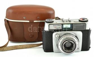 Dacora Super Dignette kisfilmes fényképezőgép, fénymérővel, eredeti bőr tokjában, szép, nincs kipróbálva