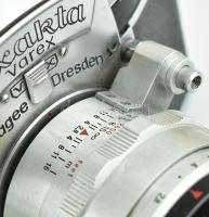 Ihagee Exakta Varex IIa. kamera, Carl Zeiss Tessar 2,8/50 objektívvel börtokban