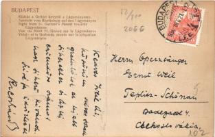 1930 Budapest XI. Kilátás a Gellért hegyről a Lágymányosra. Csiky Foto