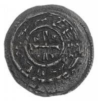 1095-1116. Denar Ag "Kálmán" (0,43g) T:1- patina / Hungary 1095-1116. Denar Ag "Colom...
