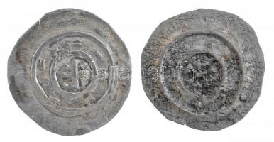 1116-1131. Denar Ag "II. István" (2xklf) (0,34g, 0,43g) T:1,1- patina / Hungary 1116-1131....