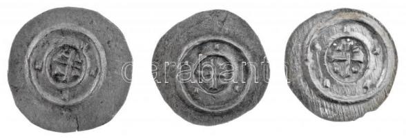 1131-1141. Denár Ag "II. Béla" (3xklf) (0,22g, 0,28g, 0,16g) T:1,1- egyiken apró rep., pat...