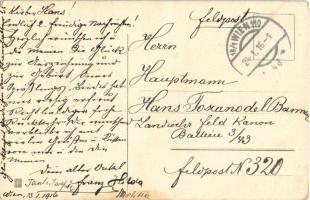 1916 Sieg, Friede, Heimkehr / Német első világháborús zászló / WWI German flag. litho (EK)