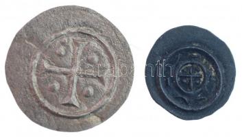 1141-1162. Denár Ag "II. Géza" (2xklf) (0,24, 0,41g) T:1- patina, anyaghiba / Hungary 1141...