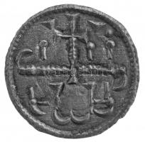 1141-1162. Denár Ag II. Géza (0,18g) T:1- patina / Hungary 1141-1162. Denar Ag Géza II (0,18g) C:AU patina Huszár: 139., Unger I.: 65.