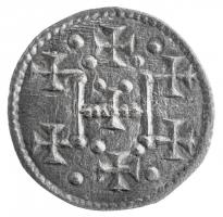 1162-1172. Denár Ag III. István (0,21g) T:1- / Hungary 1162-1172. Denar Ag Stephen III (0,21g) C:AU Huszár: 161., Unger I.: 80.