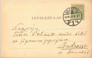 1904 Kolozsvár, Cluj; Emléktábla Mátyás király születés házán. Kováts P. Fiai 126. sz. / memorial pl...