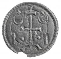1172-1196. Denár Ag III. Béla (0,15g) T:1- ki. / Hungary 1172-1196. Denár Ag Béla III (0,15g) C:AU cracked Huszár: 116., Unger I.: 94.