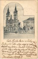 1904 Temesvár, Timisoara; Gyárvárosi római katolikus templom. J. Raschka kiadása / Fabric, church