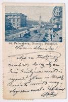 1899 (Vorläufer) Saint Petersburg, St. Petersbourg; Nwsky Prospect. Mini card (7,8 x 5,2 cm) (Rb)