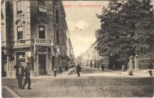 1909 Graz, Mandellstrasse, Friseur Salon, Alois Kraft. / street, hairdresser, shops (r)
