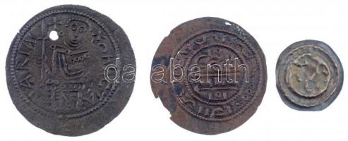 1172-1196. Rézpénz Cu "III. Béla" (2xklf) (1,55g, 1,09g) + 1180-1240. Bracteata Ag "I...