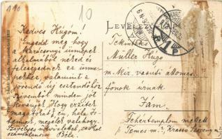 1912 Marosvásárhely, Targu Mures; Szt. György utca részlete, Nagy Sándor gyógyszertára, Zsidó kóser ...