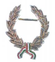 1990. Kossuth-díj jelzett Ag, részben zománcozott kitüntetés (24x19mm) T:1- / Hungary 1990. Kossuth Prize hallmarked Ag, partially enamelled decoration (24x19mm) C:AU NMK.: 729.a