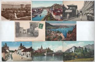 620 db régi külföldi városképes lap, érdekes vegyes anyag / 620 old foreign postcards, interesting m...