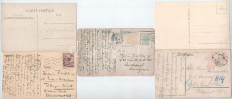 620 db régi külföldi városképes lap, érdekes vegyes anyag / 620 old foreign postcards, interesting m...