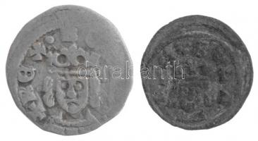 1235-1270. Denár Ag IV. Béla (0,69g) + 1235-1270. Obolus Ag IV. Béla (0,22g) T:2,2- / Hungary 1235-1270. Denar Ag Bela IV (0,69g) + 1235-1270. Obolus Ag Bela IV (0,22g) C:XF,VF Huszár: 313., 314., Unger I.: 235., 236.