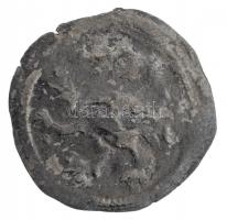 1235-1270. Denár Ag "IV. Béla" (0,25g) T:2- RR! / Hungary 1235-1270. Denar Ag "Bela I...