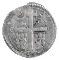 1235-1270. Szlavón Denár Ag "IV. Béla" (0,70g) T:2 kitörés / Hungary 1235-1270. Slavonian ...