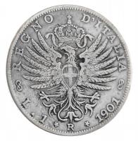 Olaszország 1901R 1L Ag "III. Viktor Emanuel" T:2,2- / Italy 1901R 1 Lira Ag "Vittori...