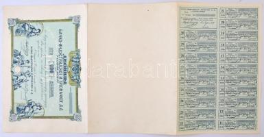 Jugoszlávia / Stari Becej (Óbecse) 1929. "Bácskai Ipar és Kereskedelmi Részvénytársaság" r...