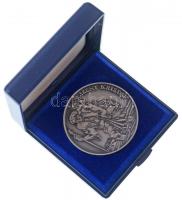 Kiss György (1943-) 1989. "Szent Kristóf / Magyar Autóklub" ezüstözött fém emlékérem (42,5...