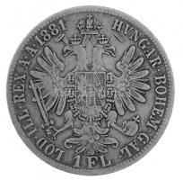 Ausztria 1881. 1Fl Ag "Ferenc József" T:2- patina 
Austria 1881. 1 Florin Ag "Franz ...