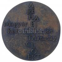 DN "Magyar Rehabilitációs Társaság - A rehabilitációért" kétoldalas Br emlékérem (116mm) T...