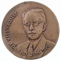 ~1970. Jendrassik Lóránd 1896-1970 / SOCIETAS DIAGNOSTICA LABORATORIALIS CLINICALIS HUNGARICA kétoldalas, öntött bronz plakett (79mm) T:1-,2